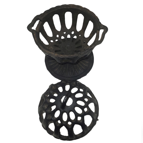 Antique Ornate Cast Iron Twine String Holder Dispenser Ball. - Picture 3 of 5